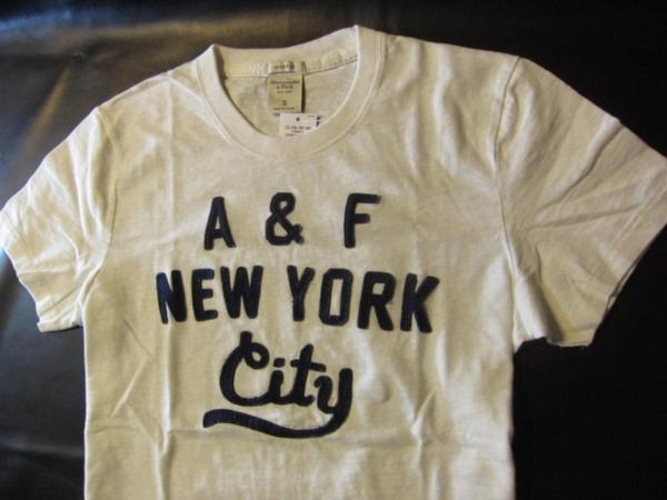 本物正規◆アバクロ◆Tシャツ アップリケ1891-001 白■XL