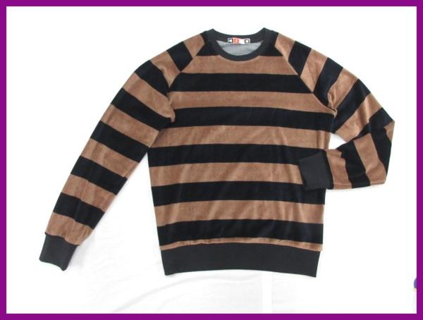 17651★未使用 MSGM/エムエスジイエム スウェット/M位/紺×茶系