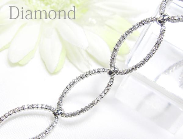 【銀トレ】1円～/計2.00ct天然ダイヤ/Pt850/煌めくブレスレット