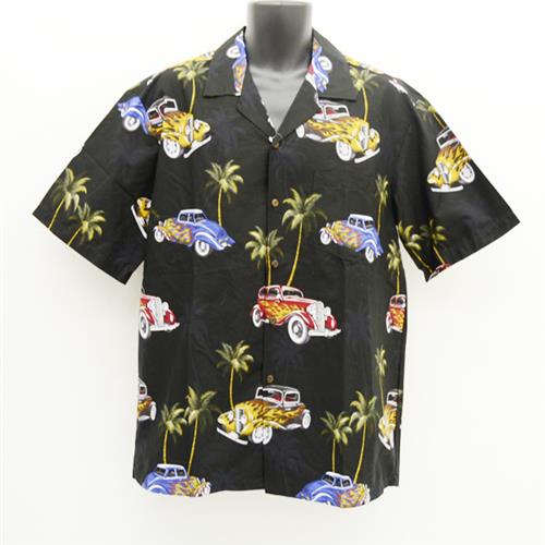 ★ パシフィック レジェンド アロハシャツ 車柄 SIZE：L