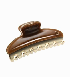 アレクサンドルドゥパリ クリップ 7.5cm 茶色 新品 ヘアアクセサリー
