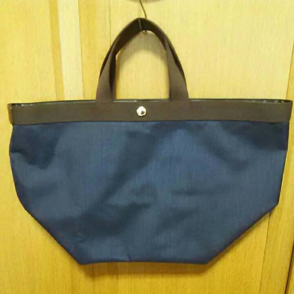 エルベシャプリエトートバッグ725c新品未使用☆ネイビーモカ