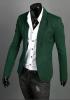 美品メンズ カジュアルスーツ ジャケット ブレザー グリーンXXL