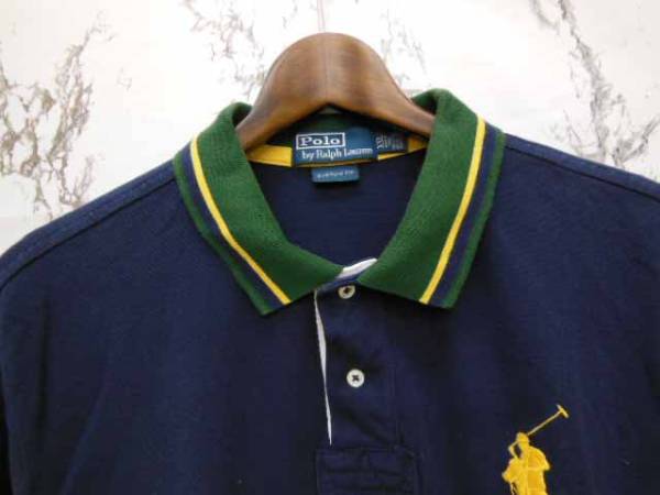 ポロ バイ ラルフローレン ポロシャツ 半袖 ビッグポニー 紺 XXL