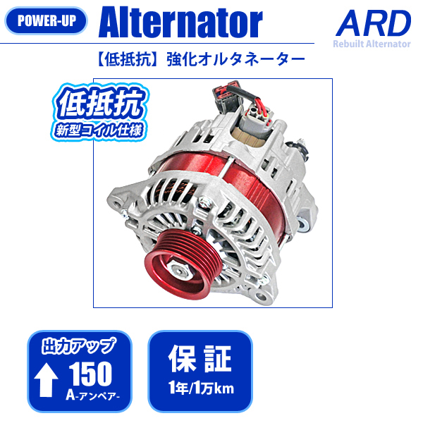 エルグランド　E51（前期）　低抵抗・高出力オルタネーター