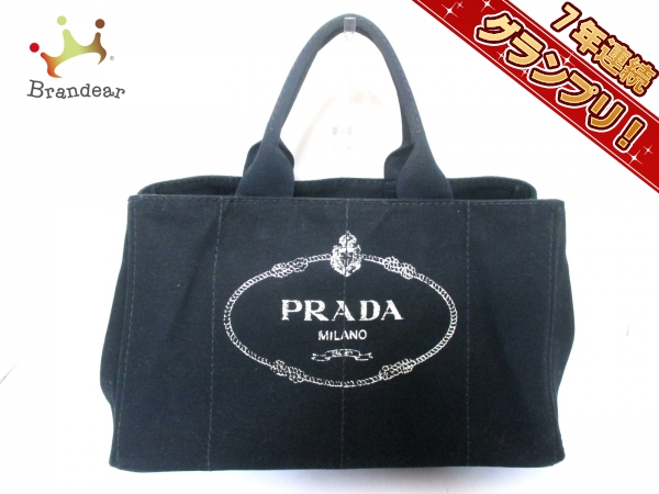 プラダ トートバッグ CANAPA 黒 キャンバス PRADA