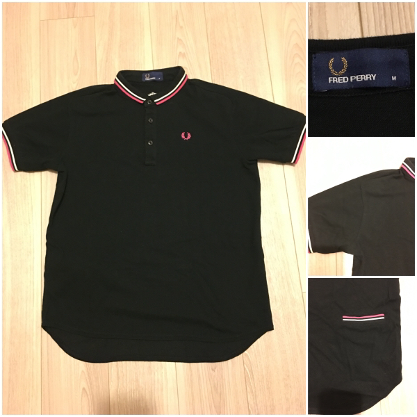 値下げ 送料込【美品】 narifuri × FRED PERRY 蓄光ポロシャツ黒M ナリフリ