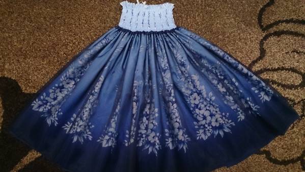 『オーガンジー重ねパウスカート』 74cm お花タワー 紺