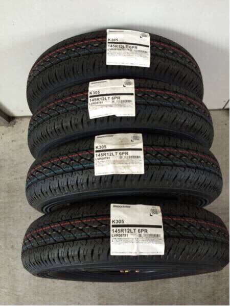 2016年製ブリヂストンK305 145-12LT 6PR 4本セット送料込み