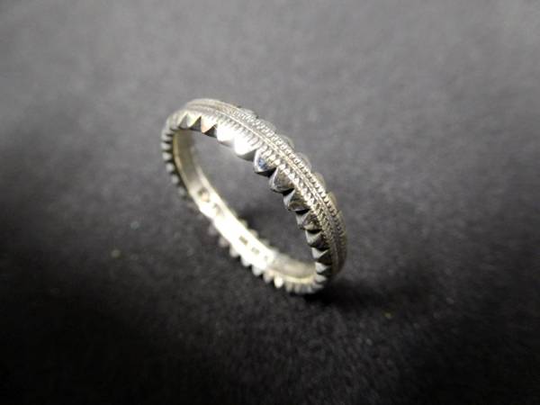 新品 ノンネイティブ A2742 END 925SILVER Wスタッズリング 21号
