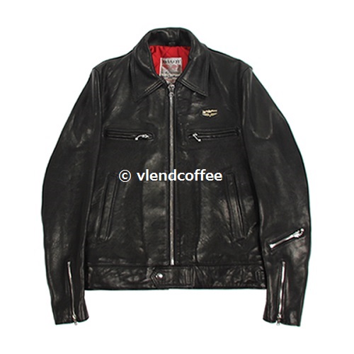 Lewis Leathers ルイスレザー Dominator ドミネーター 551T タイトフィット シープスキン 黒 42 ブラック/レッドキルト/オーバルパッチ