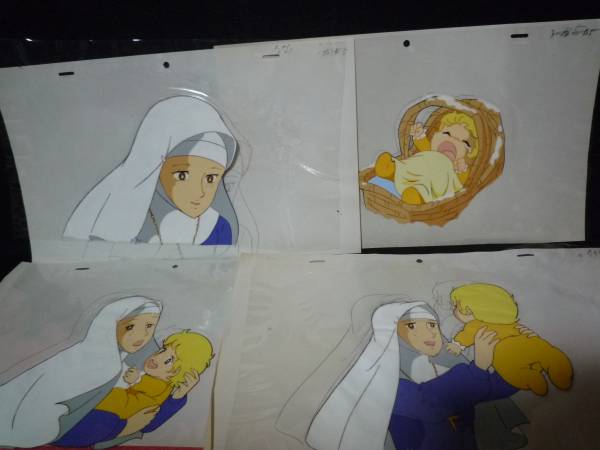 キャンディキャンディ レイン先生 赤ちゃんキャンディ セル画7枚