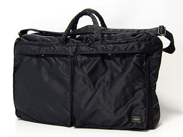 超美品*PORTERタンカー2WAYボストンバッグ黒ダッフル大型 出張用