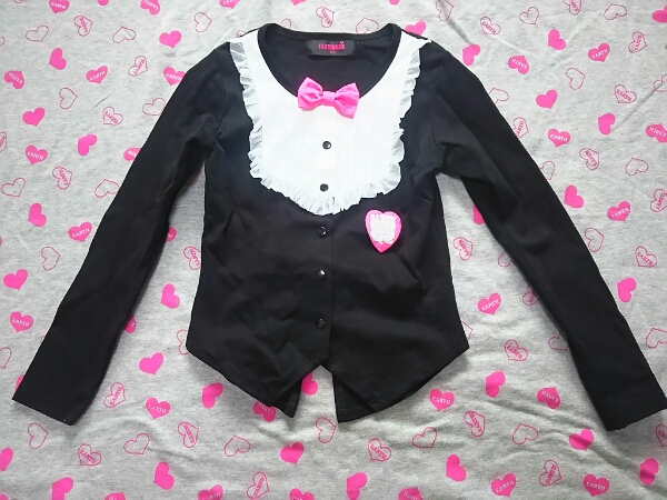 【美品】アースマジック タキシード風カーディガン 130