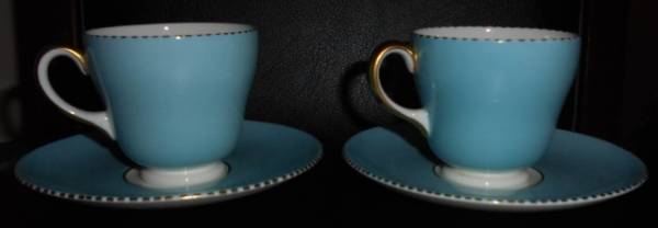 ウエッジウッド　デミタスＣ＆Ｓ　エイプリルブルー　２セット