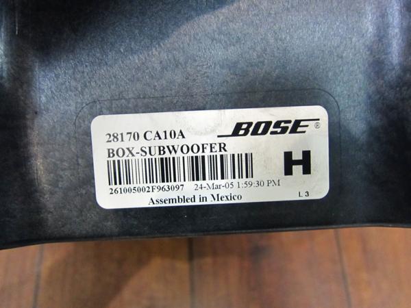 ●　PZ50　ムラーノ　BOSE　サブウーファー　訳アリ　●