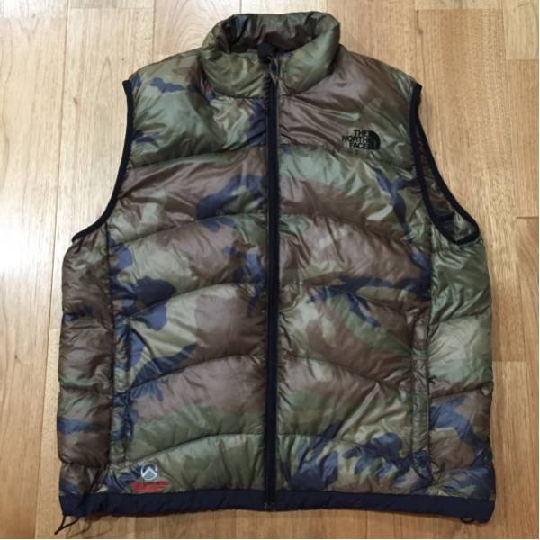 ノースフェイス アコンカグア ベスト L 迷彩 ダウン サミット