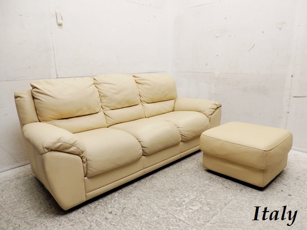 ■L837■美品■イタリア■IDC■Enzo Dmabrosio■3Pソファ■40万