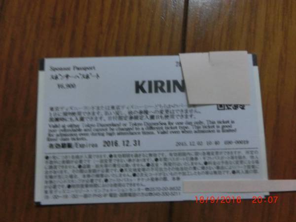 東京ディズニーランド TDLスポンサーパスポート大人1枚☆混雑時入園