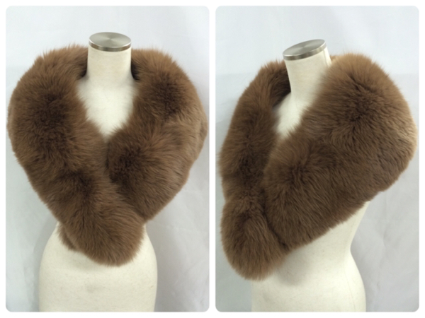 188◆美品【ブラウン】ブルーフォックス ストール豪華ボリューム