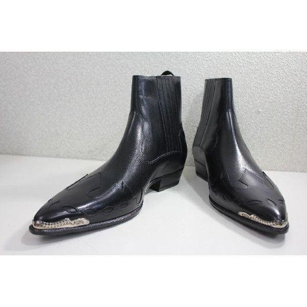 美品】サンローランパリ 14SS ウエスタンバックルヒールブーツ