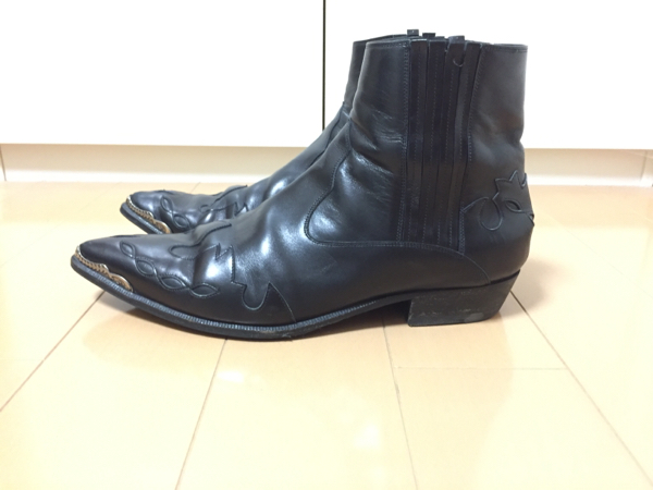 美品】サンローランパリ 14SS ウエスタンバックルヒールブーツ