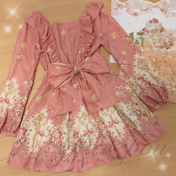 LIZ LISA リズリサ☆鍵×花柄ワンピース ピンク タブロイド掲載 ☆近頃