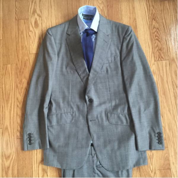 51★バーニーズのイタリア製　英国調グレンチェックのスーツ