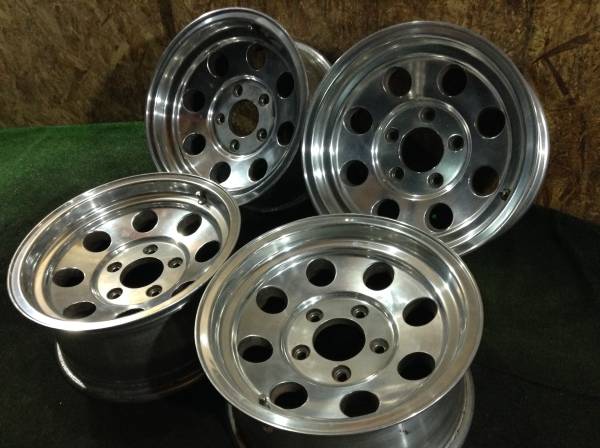 M/T ミッキートンプソンタイプ 社外ホイール 15インチ 4本 7J5HPCD127-8 深リム シボレー/アストロ等　(MHD564) クレジットカード QRコード決済可能 ミッキートンプソン風 社外ホイール☆15インチ PCD127 アストロ(社外品