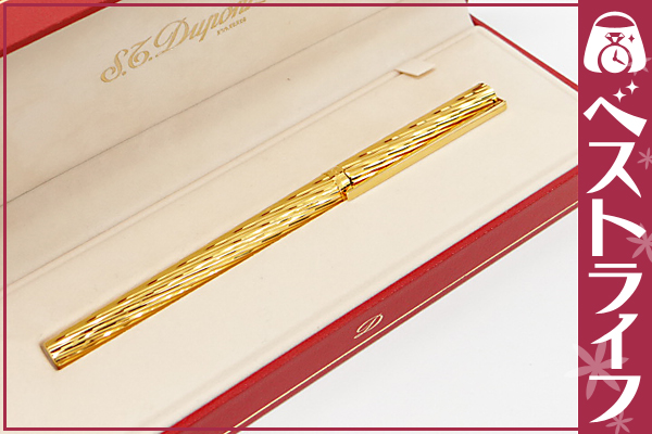 1円 本物 デュポン 万年筆 ゴールド系 18K 750 筆記具