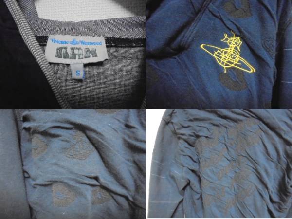 激レア 即決 Vivienne Westwood Man オーブ刺繍変形パーカー S