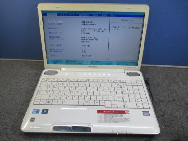 東芝　TX/66LWHS CORE i3 2.13/2G/ ブルーレイノート
