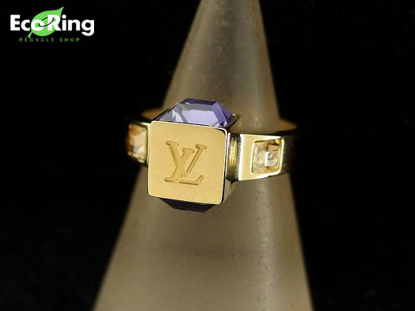1円 ヴィトン バーグ ギャンブル リング S ゴールド色 AJ601