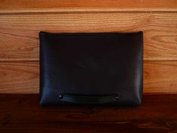 牛本革クラッチバッグセカンド鞄1円厚手硬め栃木サドルレザー