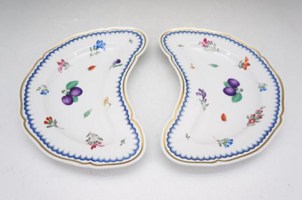 ★Richard Ginori半月皿★2枚セット イタリアンフルーツ◆774r26