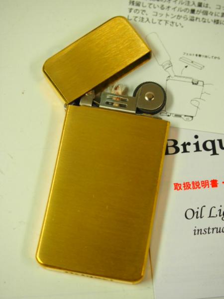 日本製 Briquet ブリケ オイルライター　ブラスBRT-300 国産