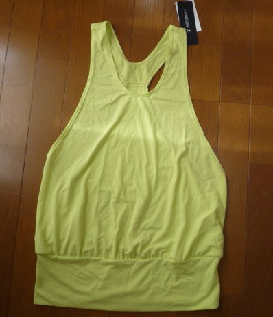 ダンスキン　 タンクトップL新品イエロー、ヨガ、フィットネス