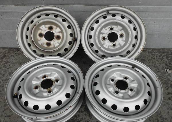 A528】ホイール4本*スチール日産13×4.5J 4穴 PCD100 +38 A528ホイール4