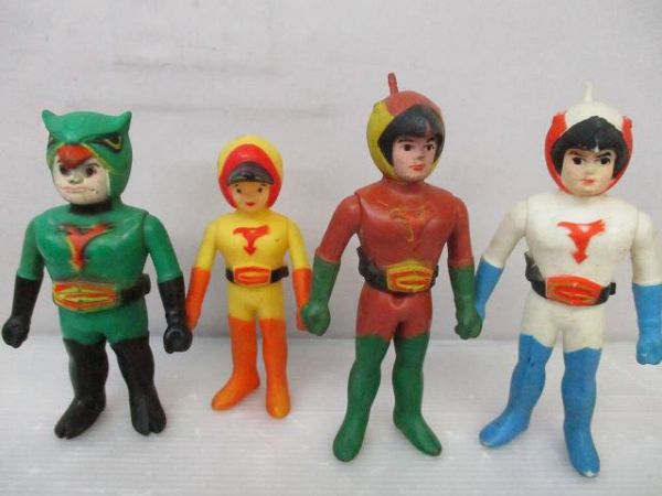 M672 ポピー ガッチャマン ソフビ 人形 タツノコアニメ4体セット