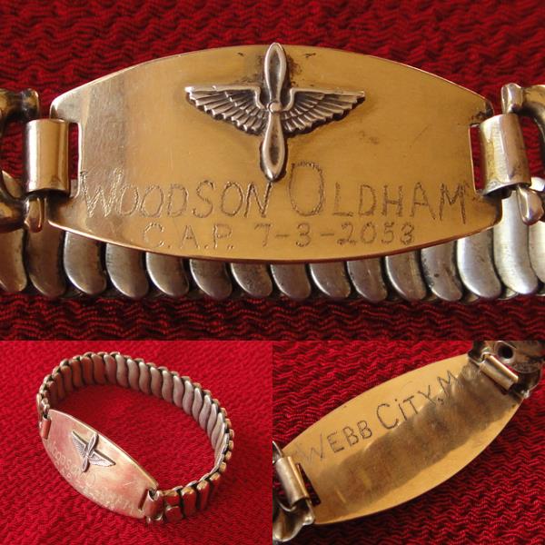 ビンテージ WW2 米空軍 USAF ゴールド ミリタリーブレスレット