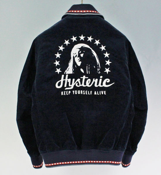 ヒステリックグラマー ガールスタースカジャン M 紺 ネイビー