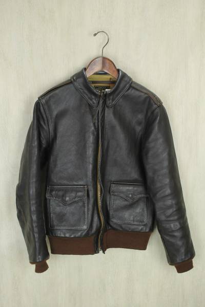 REAL McCoyS◆A-2/フライトジャケット/40/レザー/BRW/MJ12103