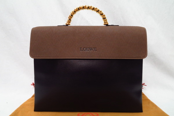 #1059 LOEWE ロエベ レザー ショルダーバッグ ブラウン 中古品 中古 loewe ショルダーバッグ 高価ファッション - 1059 LOEWE ロエベ