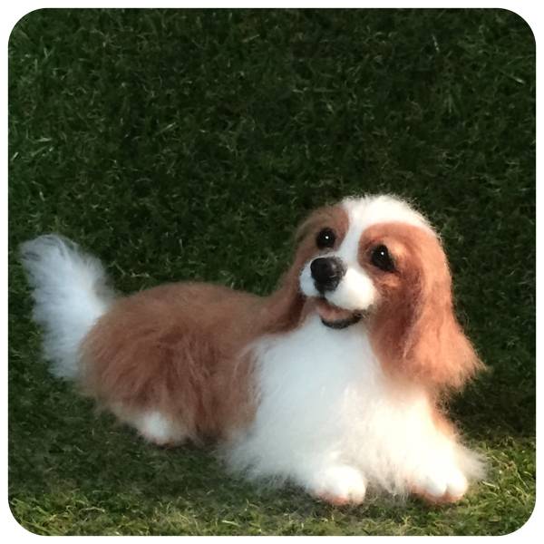 ♪ キャバリア ♪ 羊毛フェルト ハンドメイド ★ 犬 ★