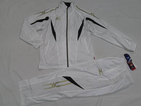 797　ミズノ[ブレスサーモ]MCラインウィンドブレーカースーツ白O