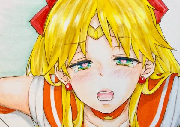 セクシー セーラーヴィーナス 愛野美奈子 手描きイラスト 色紙(手描き