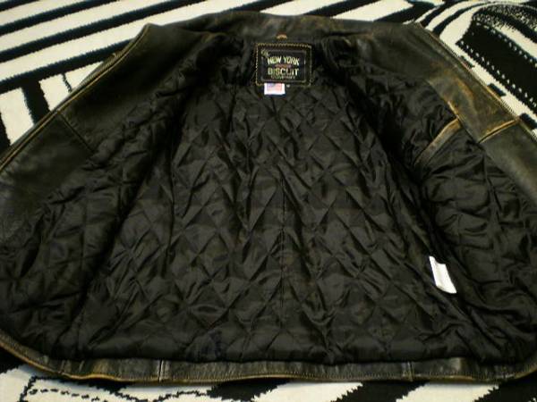 NEW YORK BISCUIT COMPANY レザーシングルライダース　LL NEW YORK BISCUIT COMPANY 天然牛革製ライダース 超美品(Mサイズ