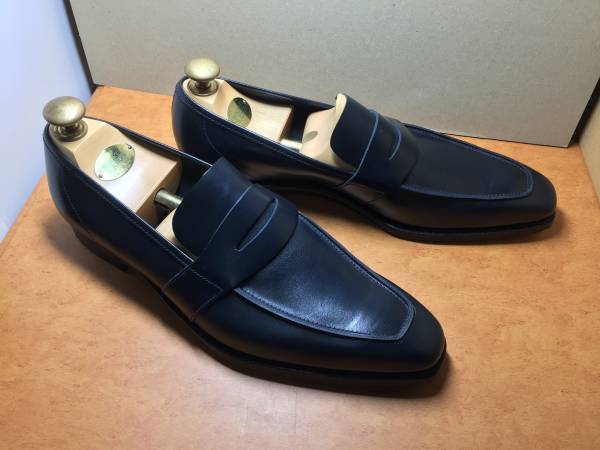 クロケット＆ジョーンズ JERSEY ローファー 7 1/2E NAVY ご覧いただき