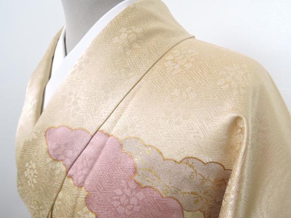 逸品!! 正絹 【藤井寛】手挿京友禅 刺繍 雲 袷 訪問着☆☆☆☆☆