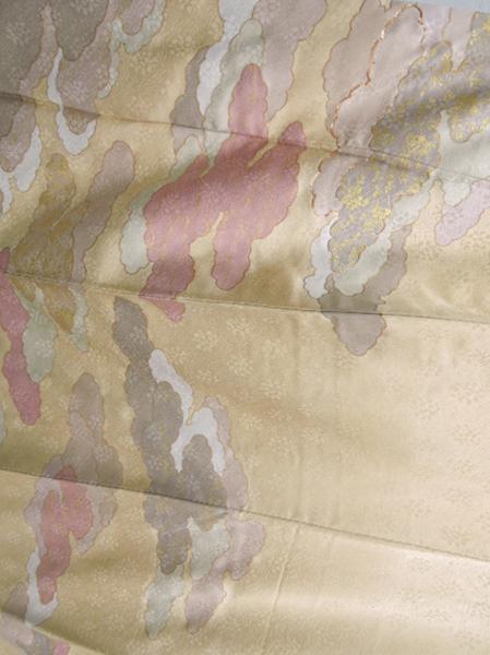 逸品!! 正絹 【藤井寛】手挿京友禅 刺繍 雲 袷 訪問着☆☆☆☆☆